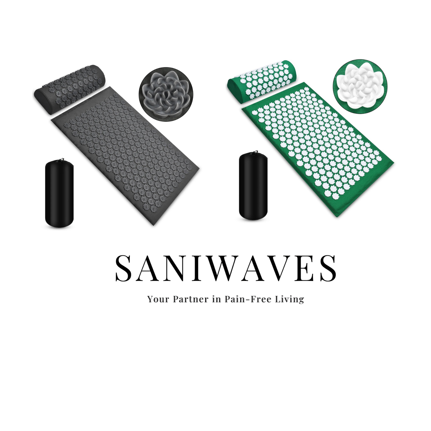 Acupressure Massage Mat With Needles Set Back Massager For Neck Foot Kuznetsov's Applicator Massage Pad Yoga Mat With Pillow