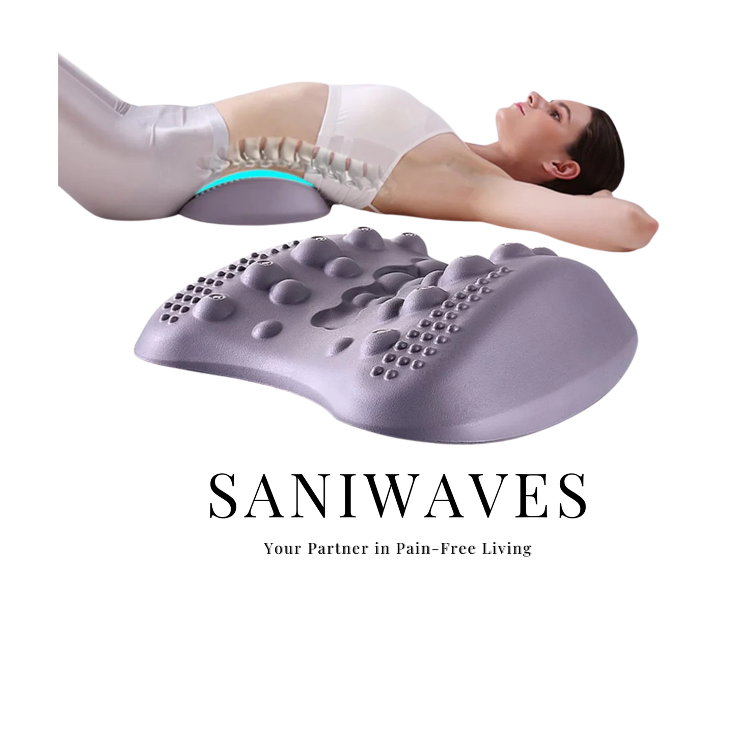 Lumbar Support Pillow For Lower Back Pain Relief Lower Back Stretcher Massager For Chronic Lumbar Pain Relief & Herniated Disc