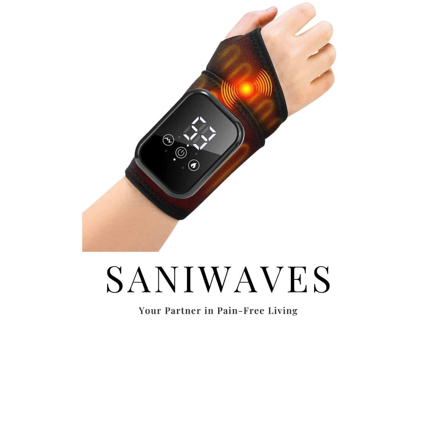 Electric Touchscreen Hand Massager With 3 Vibration Modes And 3 Heat Settings For Wrist Compress