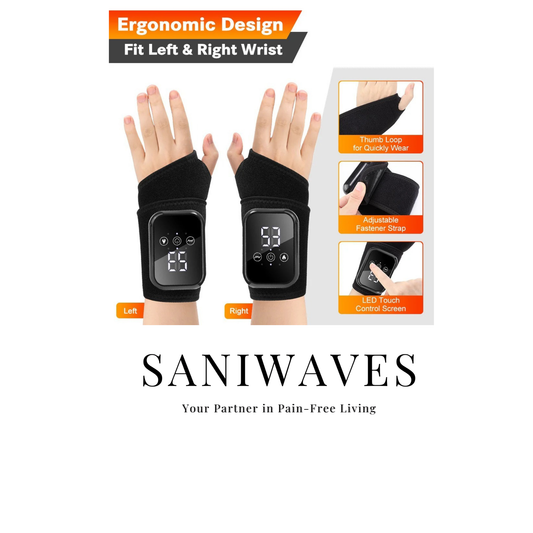 Electric Touchscreen Hand Massager With 3 Vibration Modes And 3 Heat Settings For Wrist Compress