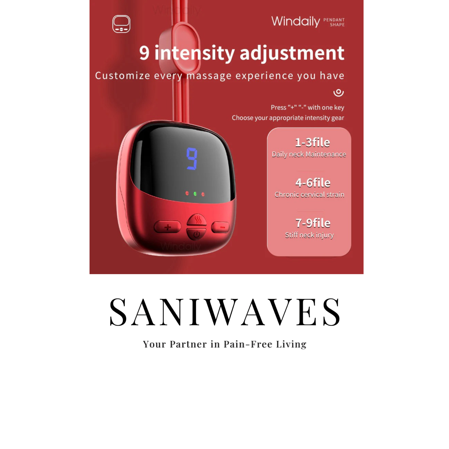 Mini Portable Hanging Neck Massager With Heat Electric EMS TENS Pulse Hot Compress Smart Cervical Spine Massager Shoulder