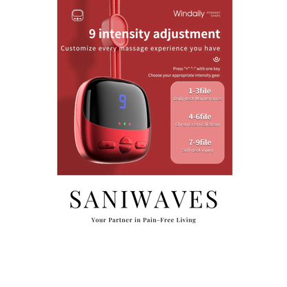 Mini Portable Hanging Neck Massager With Heat Electric EMS TENS Pulse Hot Compress Smart Cervical Spine Massager Shoulder