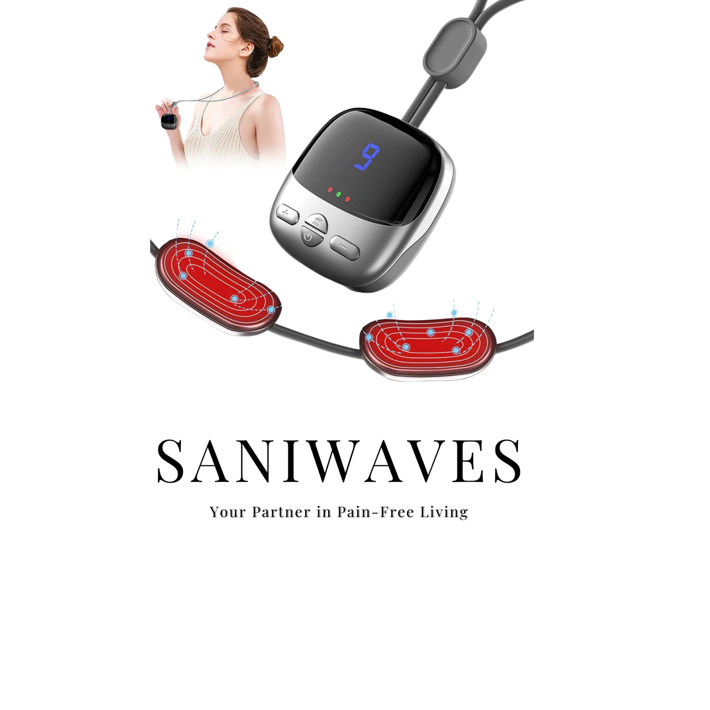 Mini Portable Hanging Neck Massager With Heat Electric EMS TENS Pulse Hot Compress Smart Cervical Spine Massager Shoulder