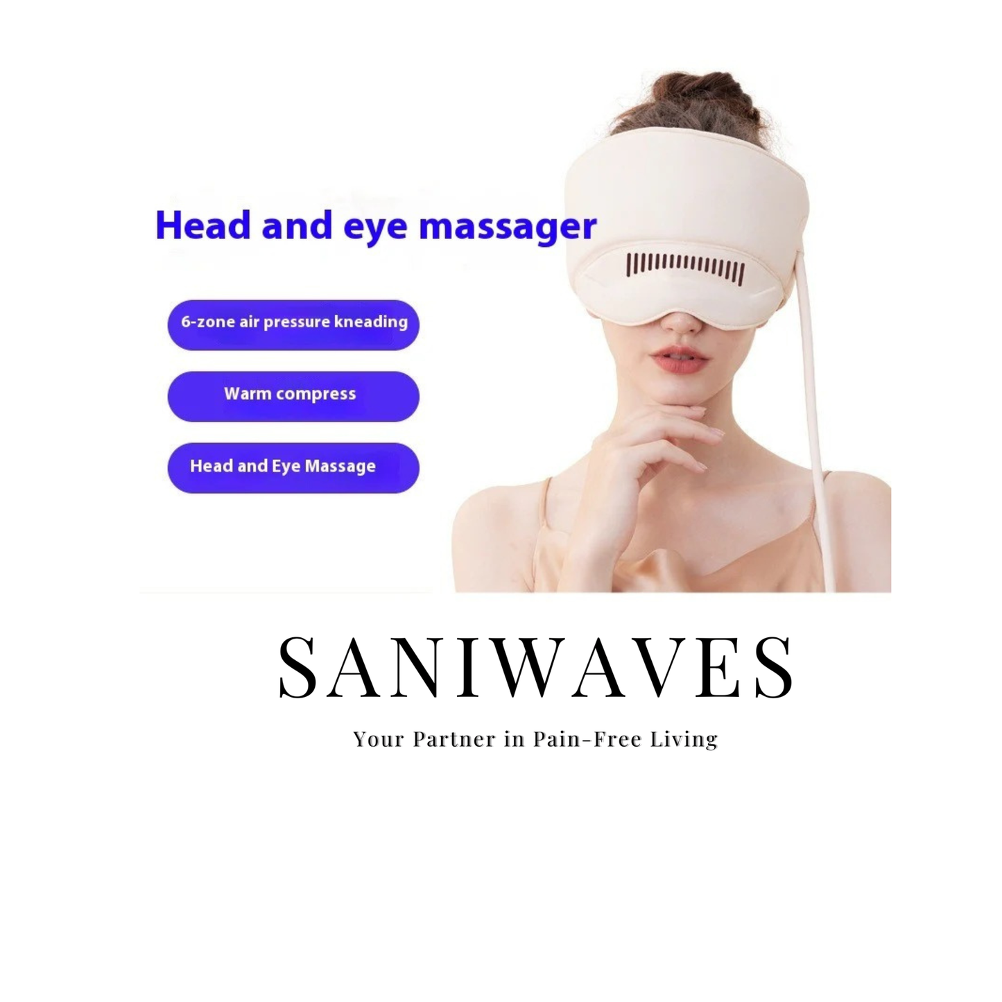 Head Massager Electric Heating Air Bag Massage Cap Head Cervical Vertebra Head Eye Massage Instrument