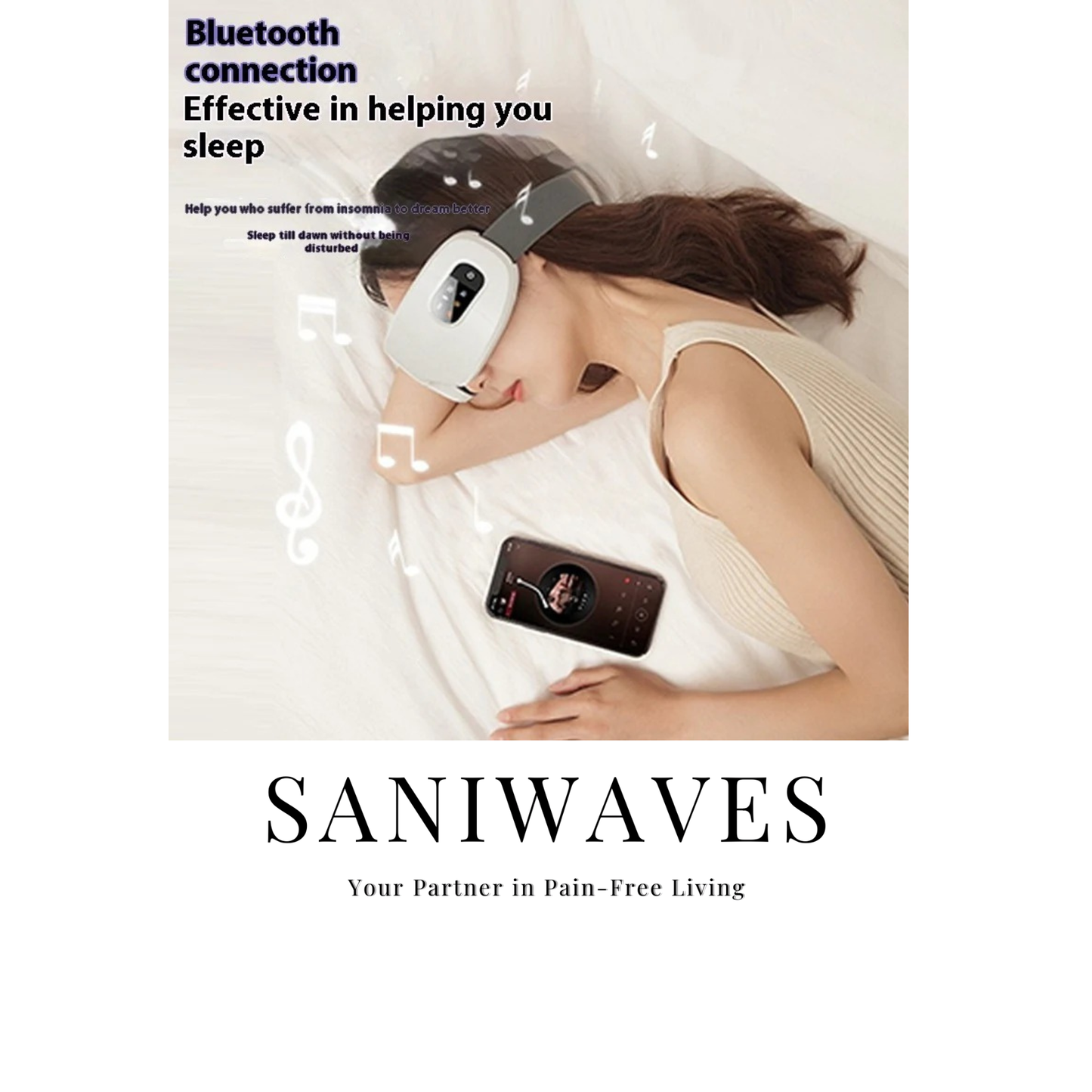 Bluetooth Music Hot Compress Eye Mask Massager