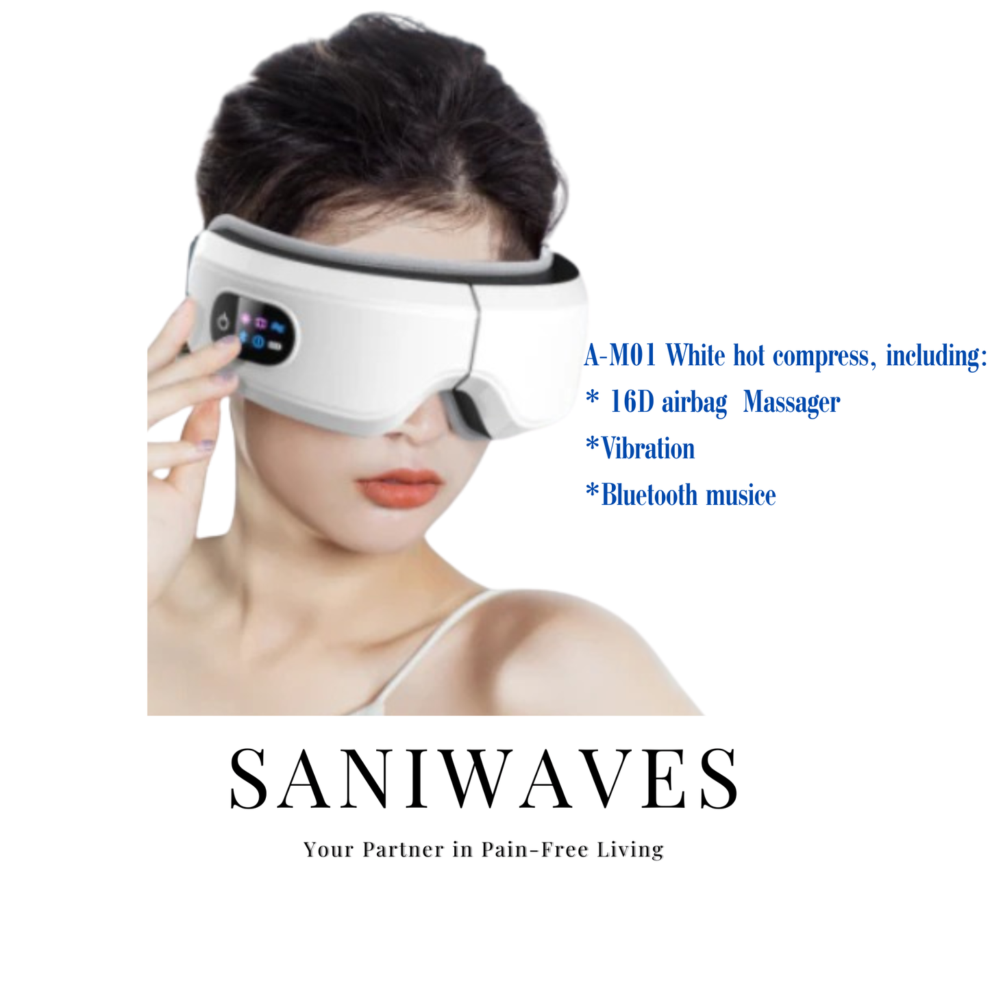 SANIWAVES Most Advanced Eye Massager with bluetooth
