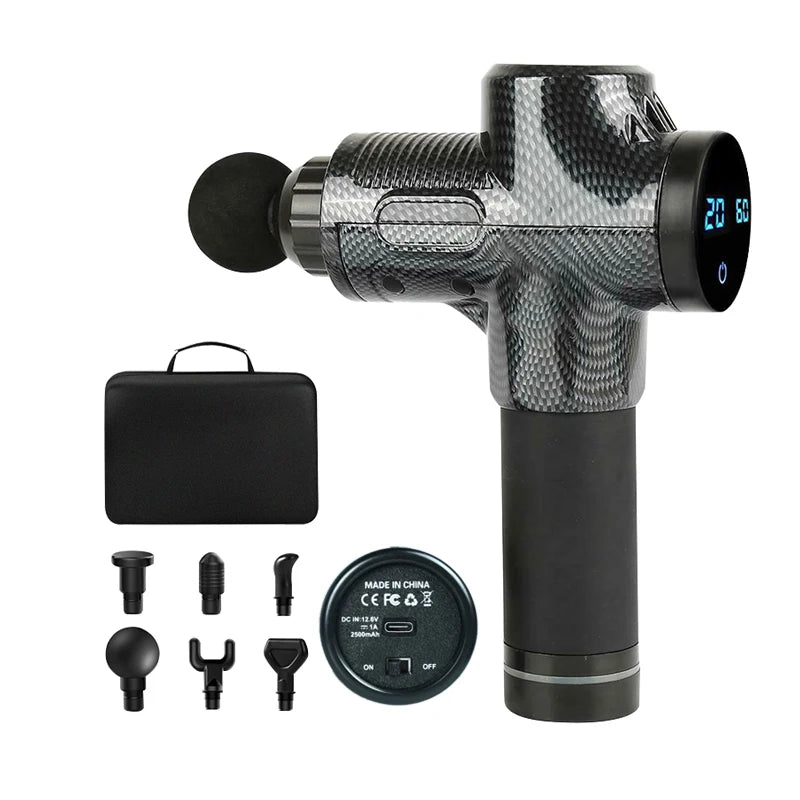 Deep Tissue Vibration Pistola De Massage Gun Type-c 30 Speed Percussion Led Touch Screen Muscle Massage Gun