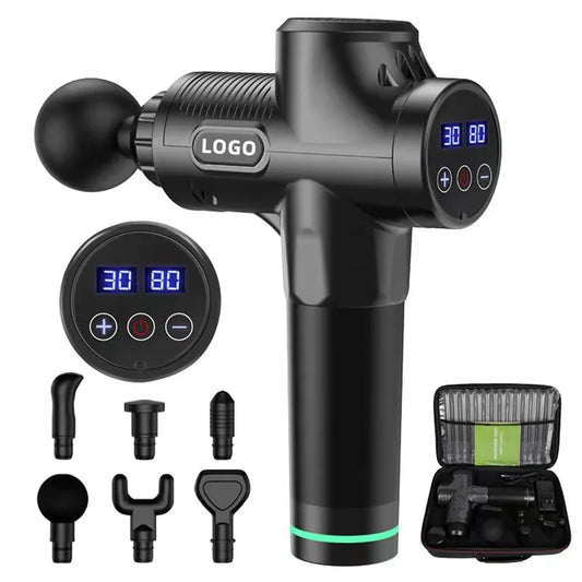 Deep Tissue Vibration Pistola De Massage Gun Type-c 30 Speed Percussion Led Touch Screen Muscle Massage Gun