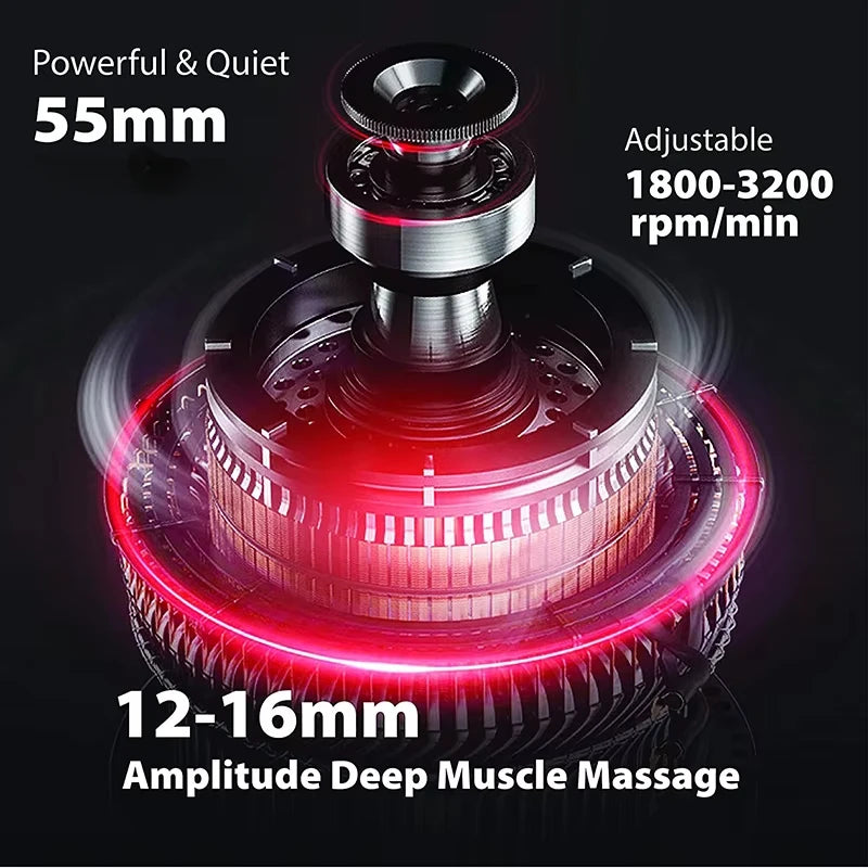 Deep Tissue Vibration Pistola De Massage Gun Type-c 30 Speed Percussion Led Touch Screen Muscle Massage Gun